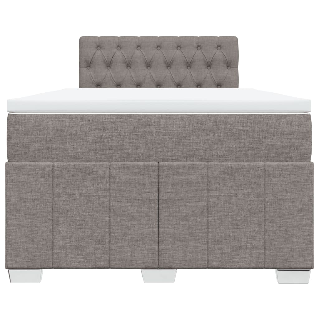Boxspring met matras stof taupe 120x200 cm – afbeelding 6