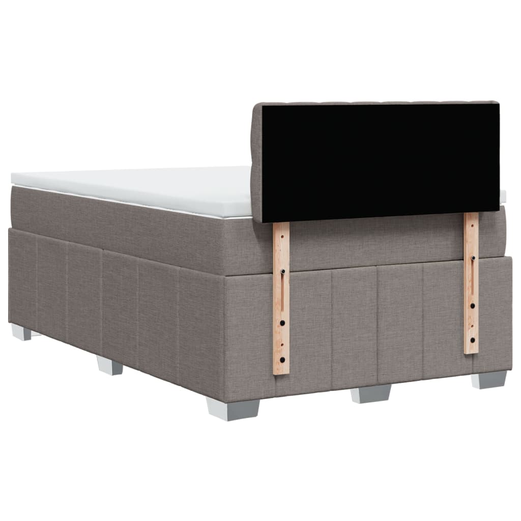 Boxspring met matras stof taupe 120x200 cm – afbeelding 8