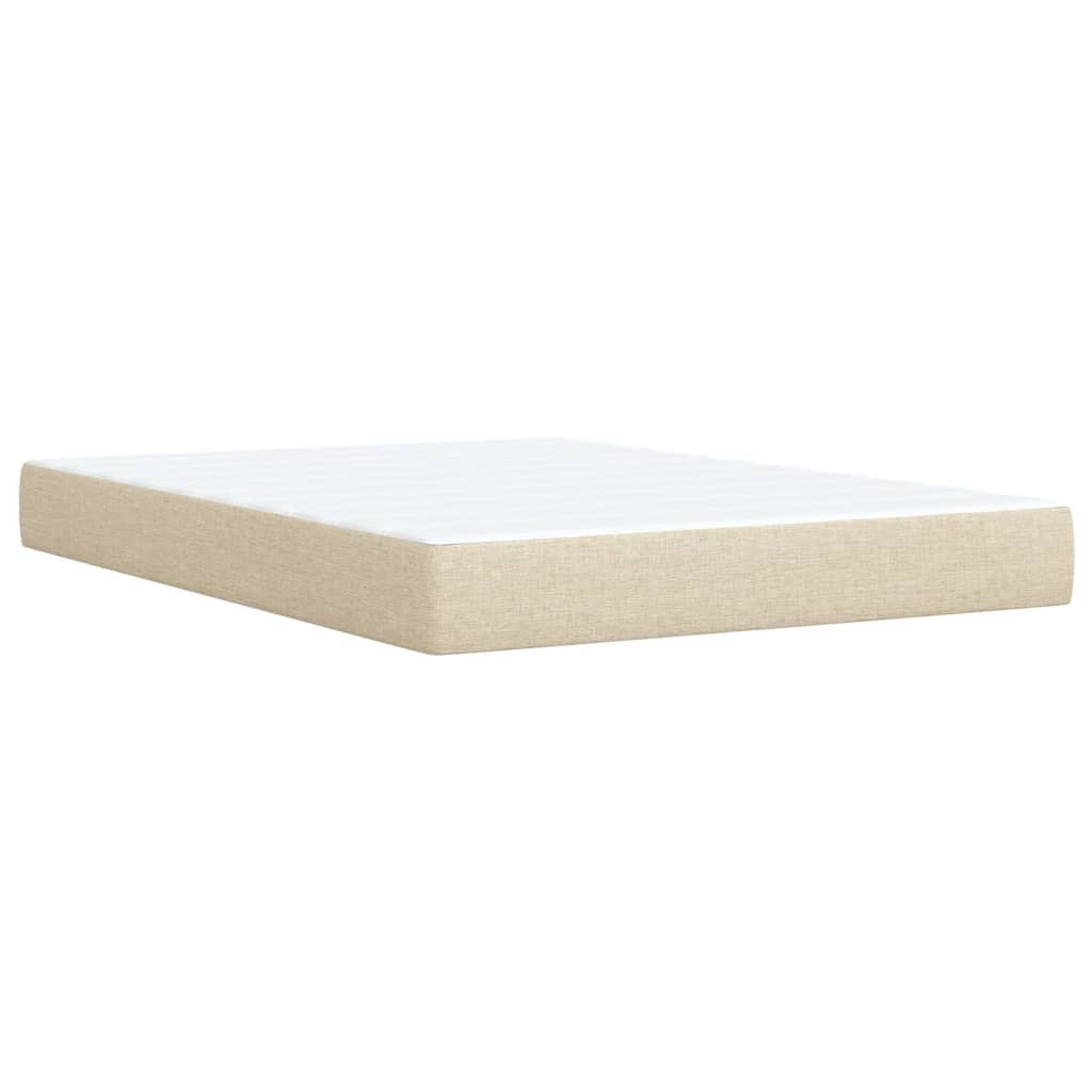 Boxspring met matras stof crèmekleurig 160x200 cm – afbeelding 10