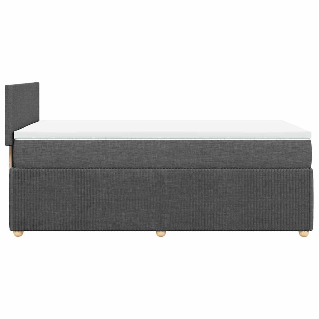 Boxspring met matras stof donkergrijs 90x200 cm – afbeelding 7