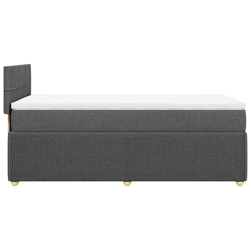 Boxspring met matras stof donkergrijs 90x200 cm – afbeelding 7