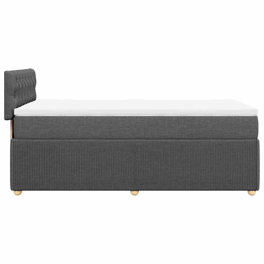 Boxspring met matras stof donkergrijs 90x200 cm – afbeelding 7
