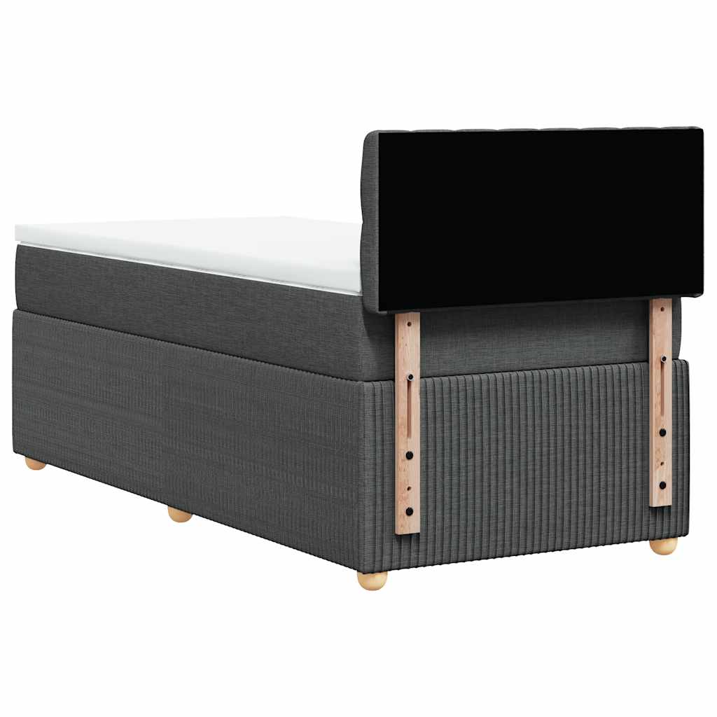 Boxspring met matras stof donkergrijs 90x200 cm – afbeelding 8