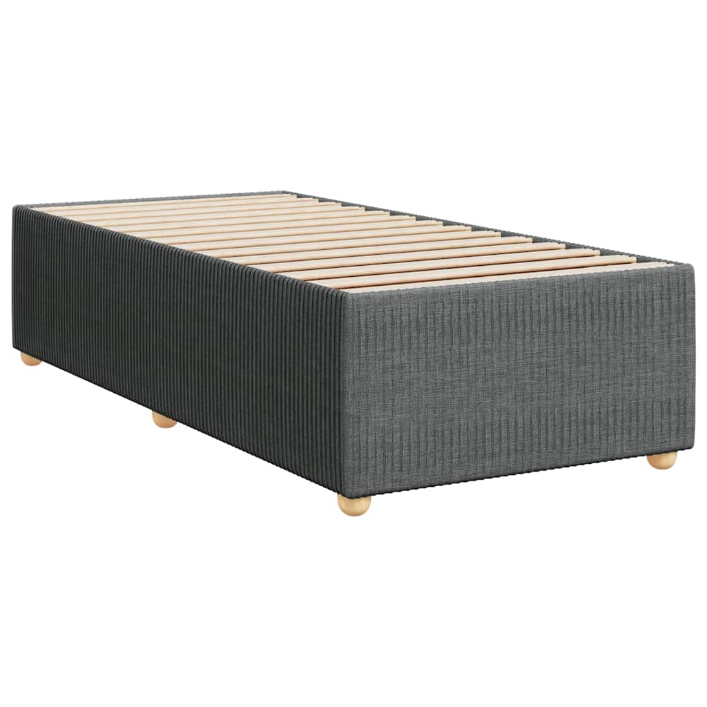 Boxspring met matras stof donkergrijs 90x200 cm – afbeelding 9