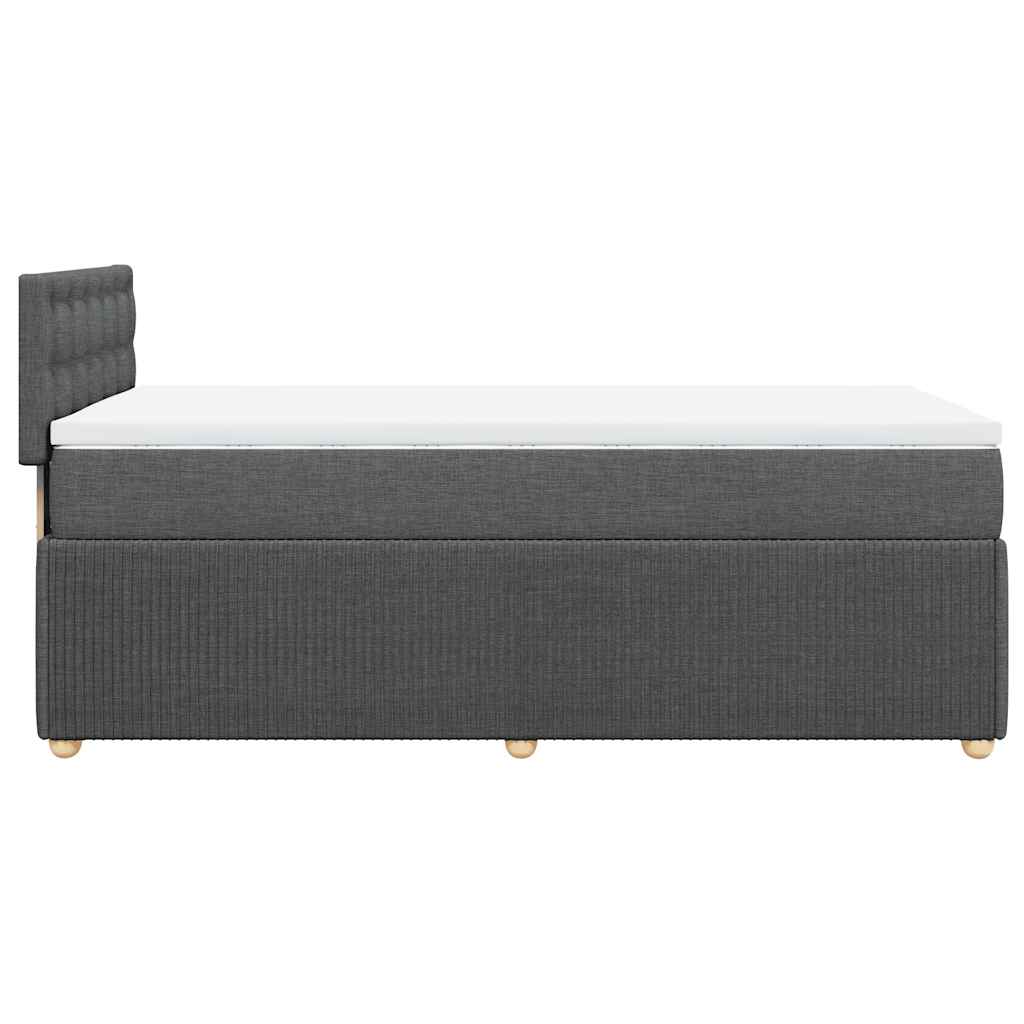 Boxspring met matras stof donkergrijs 90x200 cm – afbeelding 7