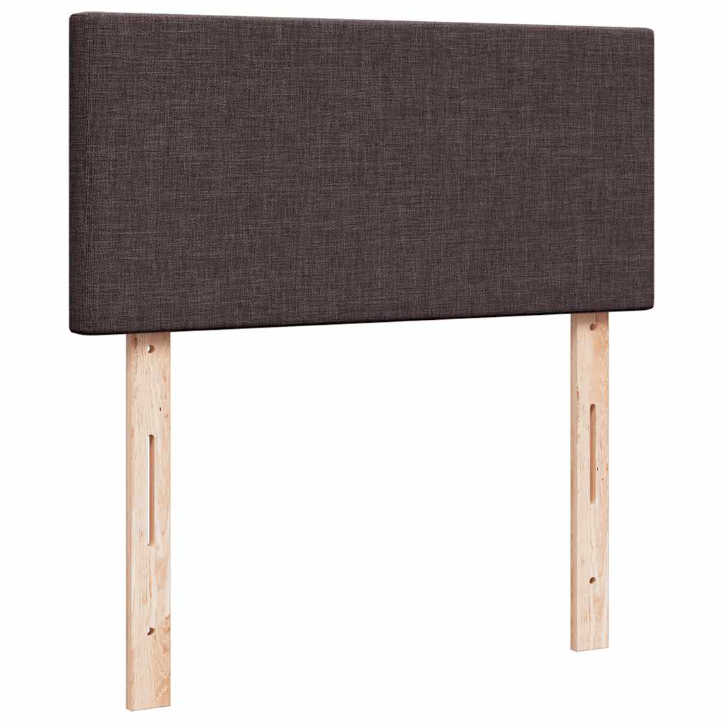 Boxspring met matras stof donkerbruin 100x200 cm – afbeelding 12