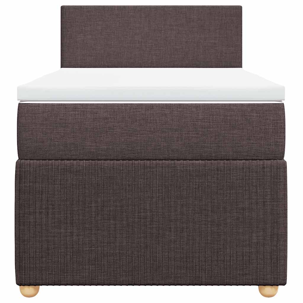 Boxspring met matras stof donkerbruin 100x200 cm – afbeelding 6