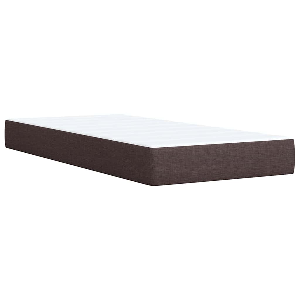 Boxspring met matras stof donkerbruin 100x200 cm – afbeelding 10