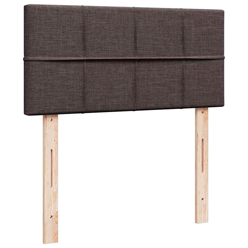 Boxspring met matras stof donkerbruin 100x200 cm – afbeelding 12