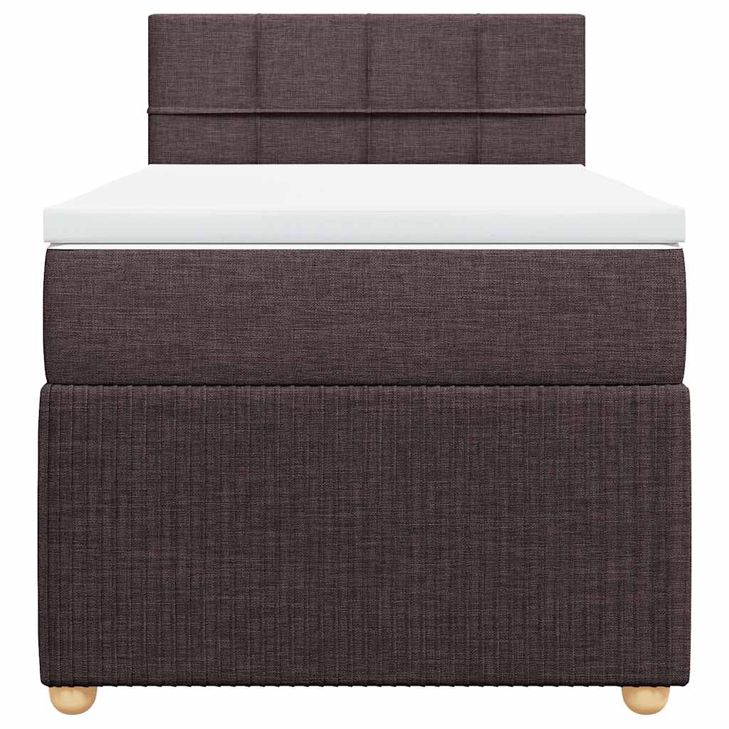 Boxspring met matras stof donkerbruin 100x200 cm – afbeelding 6