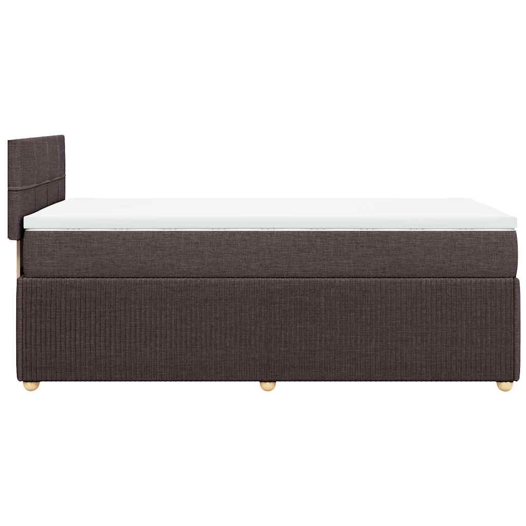 Boxspring met matras stof donkerbruin 100x200 cm – afbeelding 7
