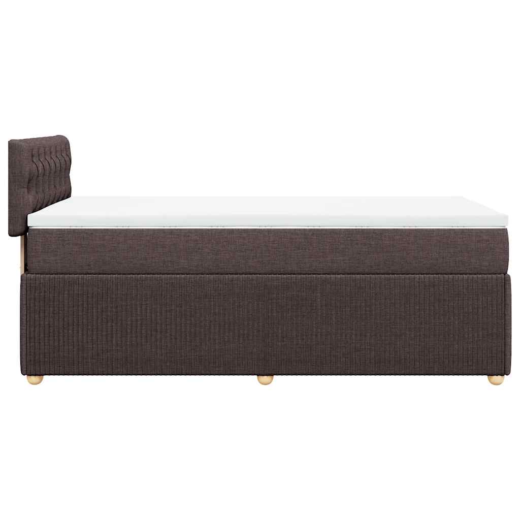 Boxspring met matras stof donkerbruin 100x200 cm – afbeelding 7