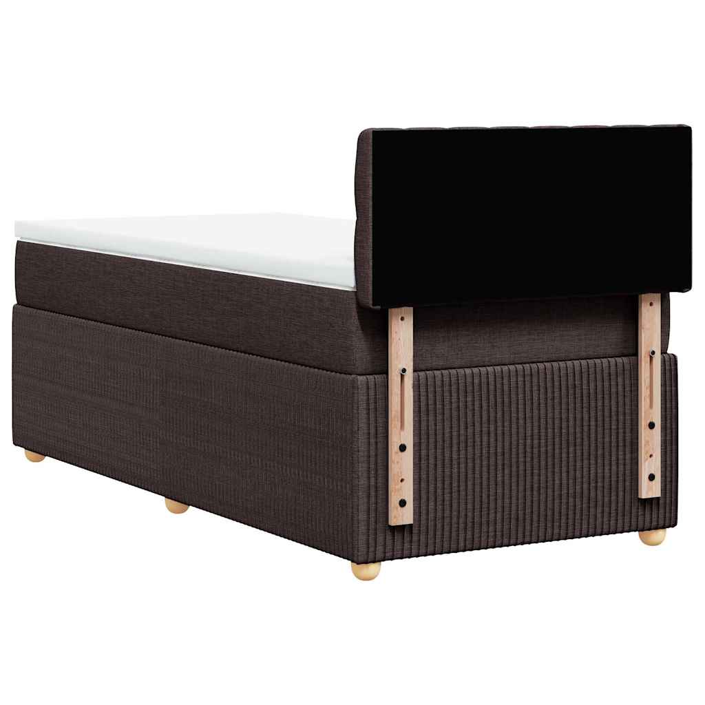 Boxspring met matras stof donkerbruin 100x200 cm – afbeelding 8