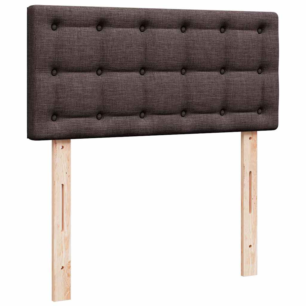Boxspring met matras stof donkerbruin 100x200 cm – afbeelding 12