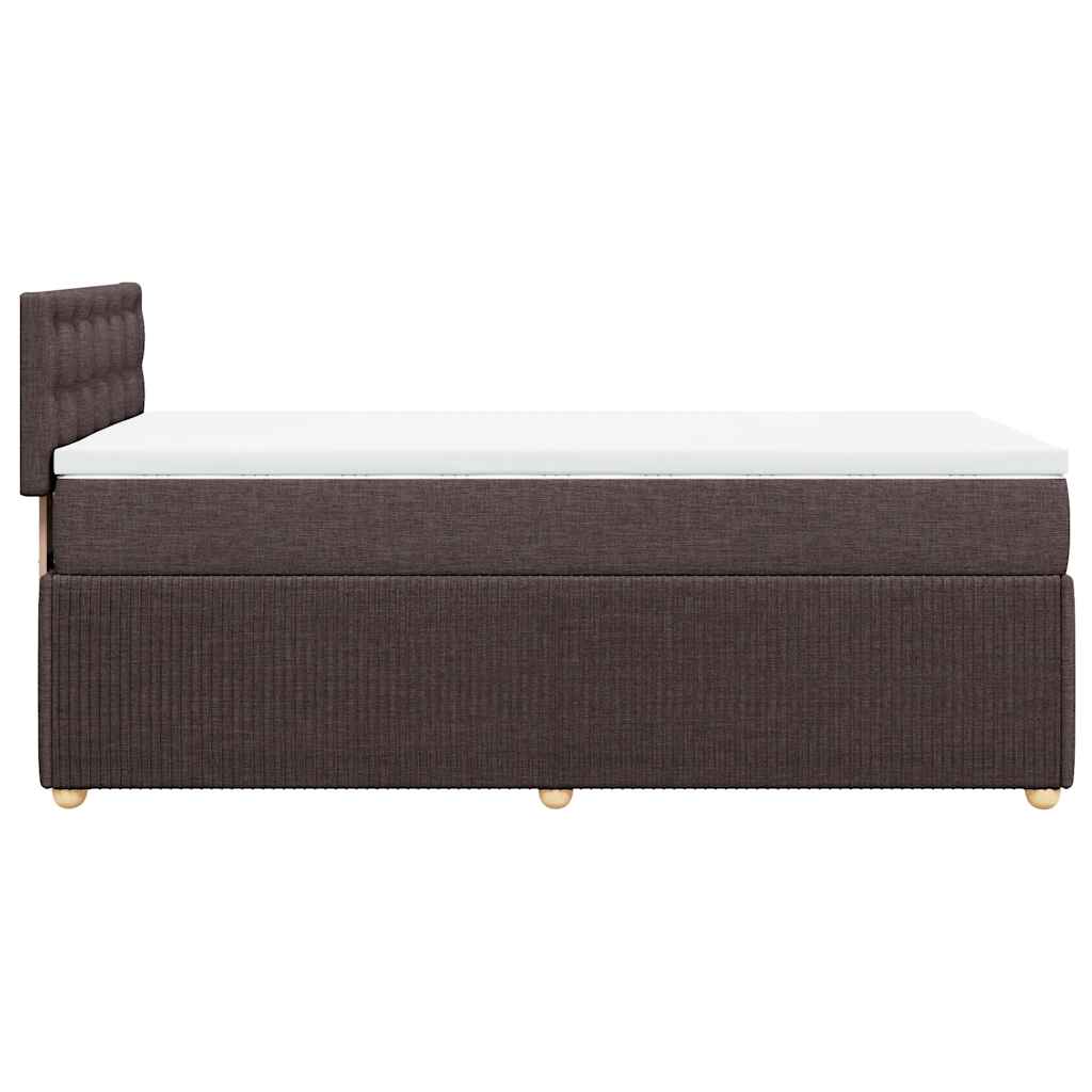 Boxspring met matras stof donkerbruin 100x200 cm – afbeelding 7