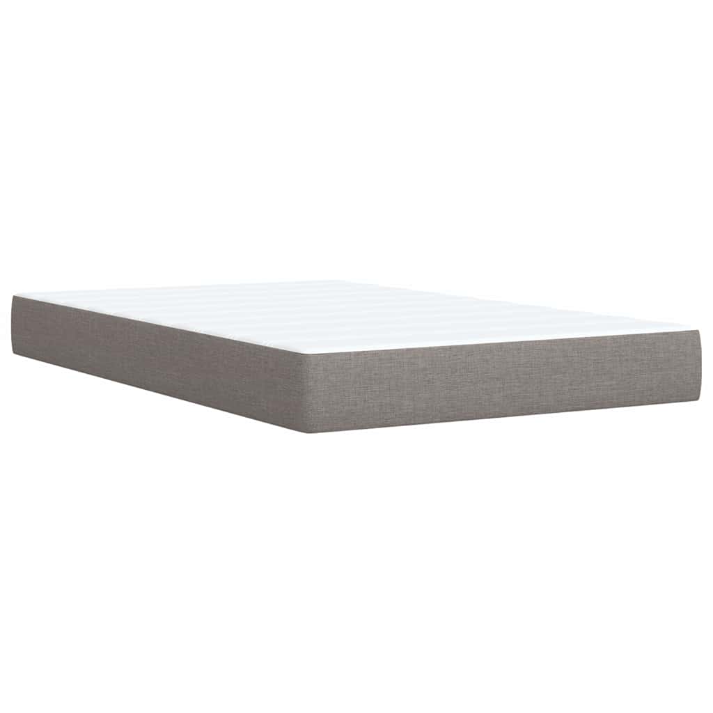 Boxspring met matras stof taupe 120x190 cm – afbeelding 10