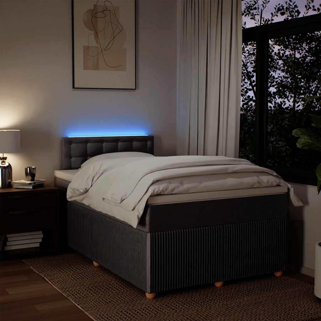 Boxspring met matras stof taupe 120x190 cm – afbeelding 5