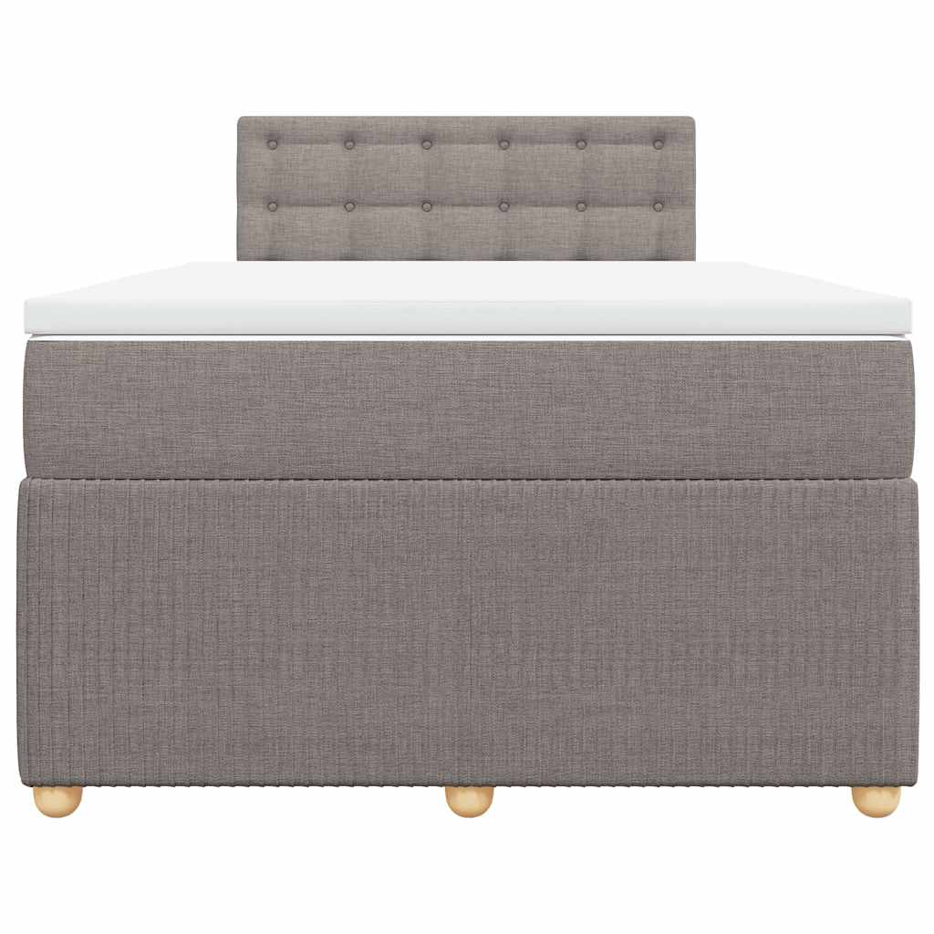 Boxspring met matras stof taupe 120x190 cm – afbeelding 6