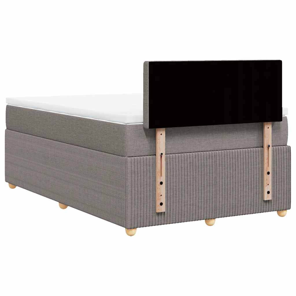 Boxspring met matras stof taupe 120x190 cm – afbeelding 8