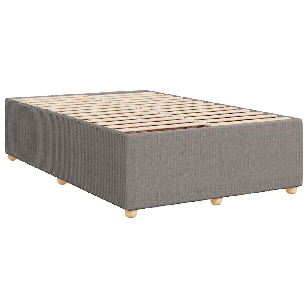 Boxspring met matras stof taupe 120x190 cm – afbeelding 9