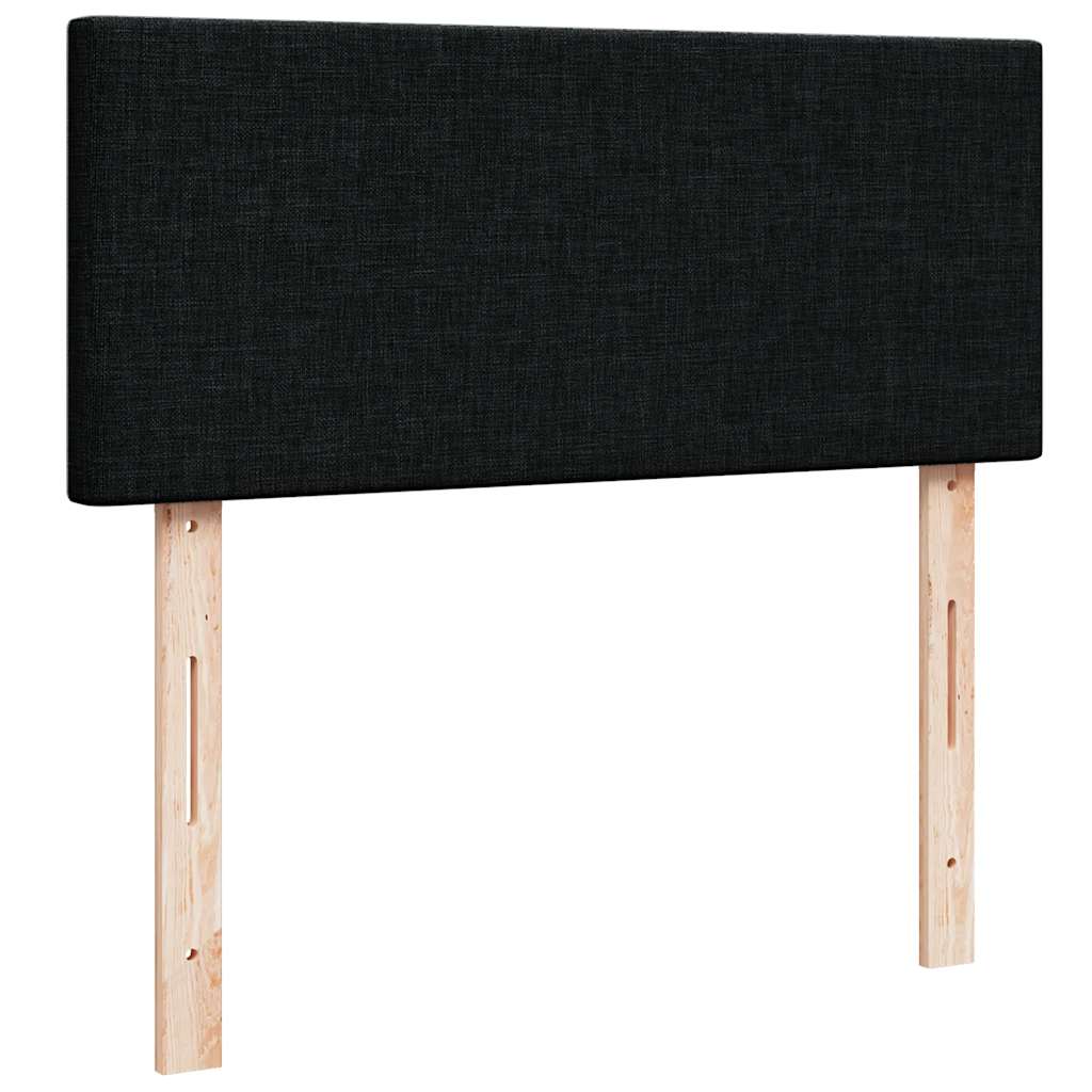 Boxspring met matras stof zwart 120x200 cm – afbeelding 12