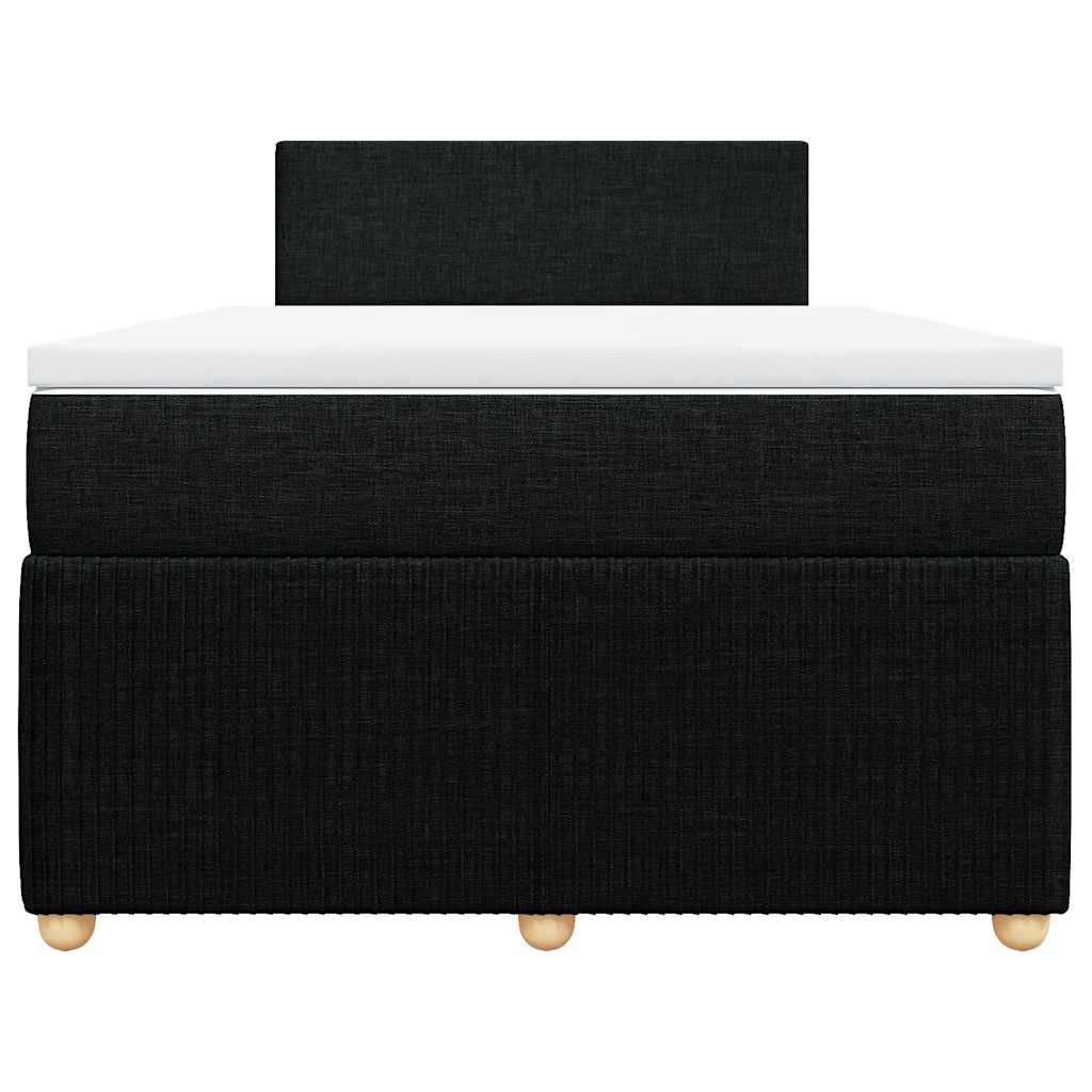 Boxspring met matras stof zwart 120x200 cm – afbeelding 6