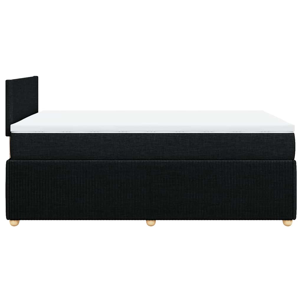 Boxspring met matras stof zwart 120x200 cm – afbeelding 7