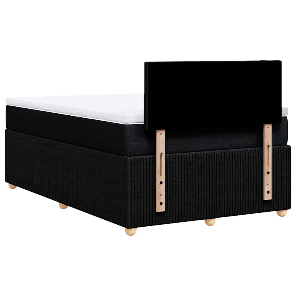 Boxspring met matras stof zwart 120x200 cm – afbeelding 8