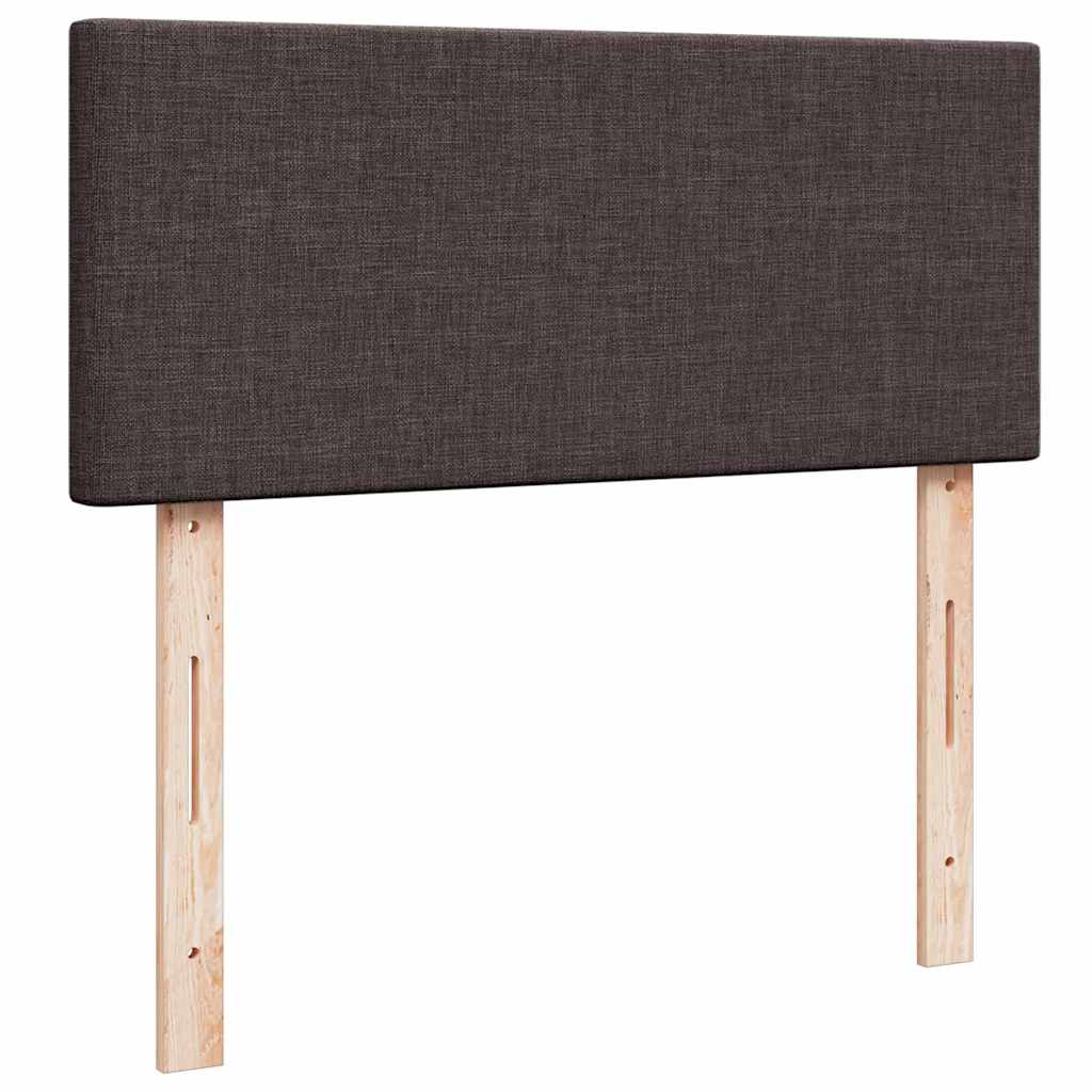 Boxspring met matras stof donkerbruin 120x200 cm – afbeelding 12