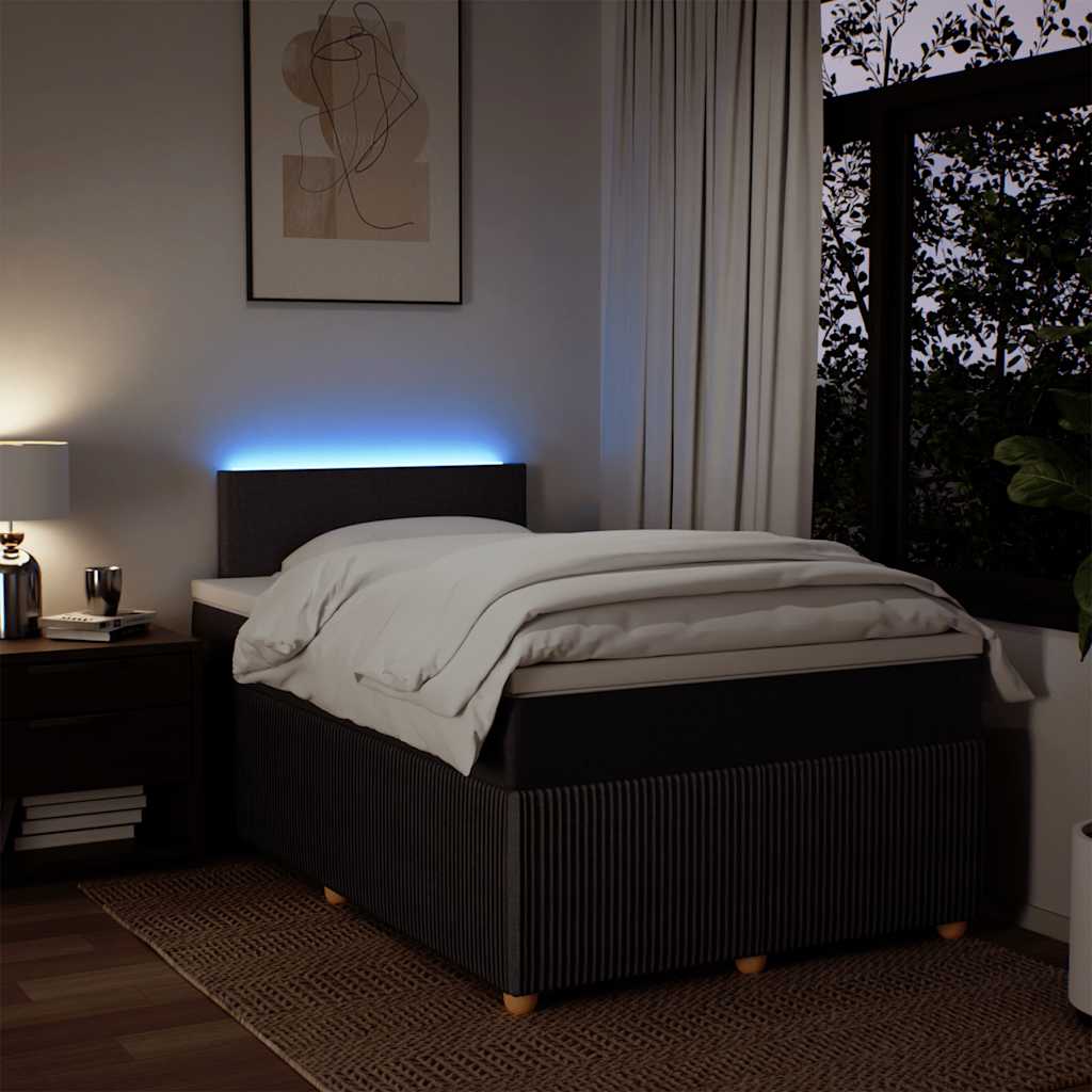 Boxspring met matras stof donkerbruin 120x200 cm – afbeelding 5