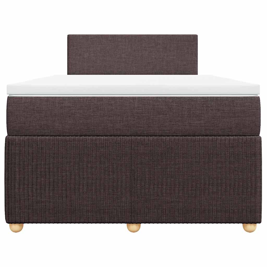 Boxspring met matras stof donkerbruin 120x200 cm – afbeelding 6