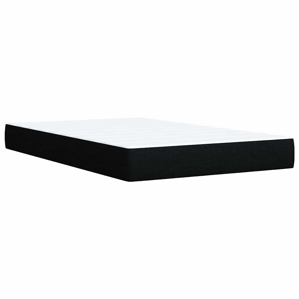 Boxspring met matras stof zwart 120x200 cm – afbeelding 10