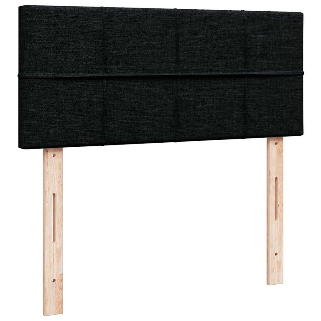 Boxspring met matras stof zwart 120x200 cm – afbeelding 11