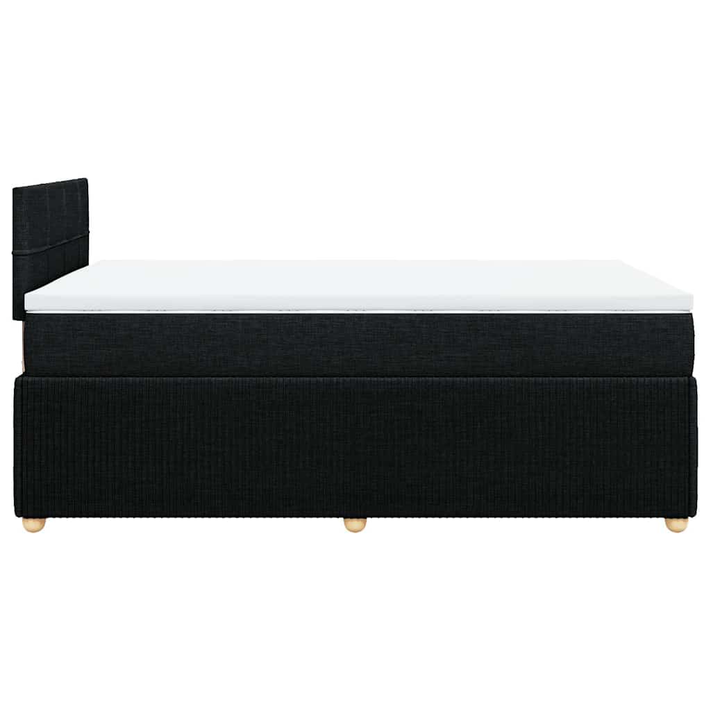 Boxspring met matras stof zwart 120x200 cm – afbeelding 7