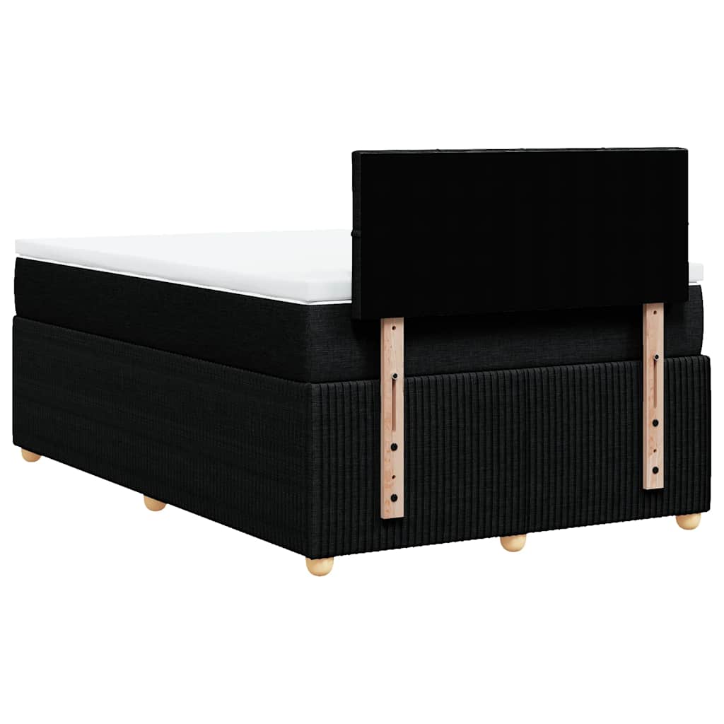 Boxspring met matras stof zwart 120x200 cm – afbeelding 8