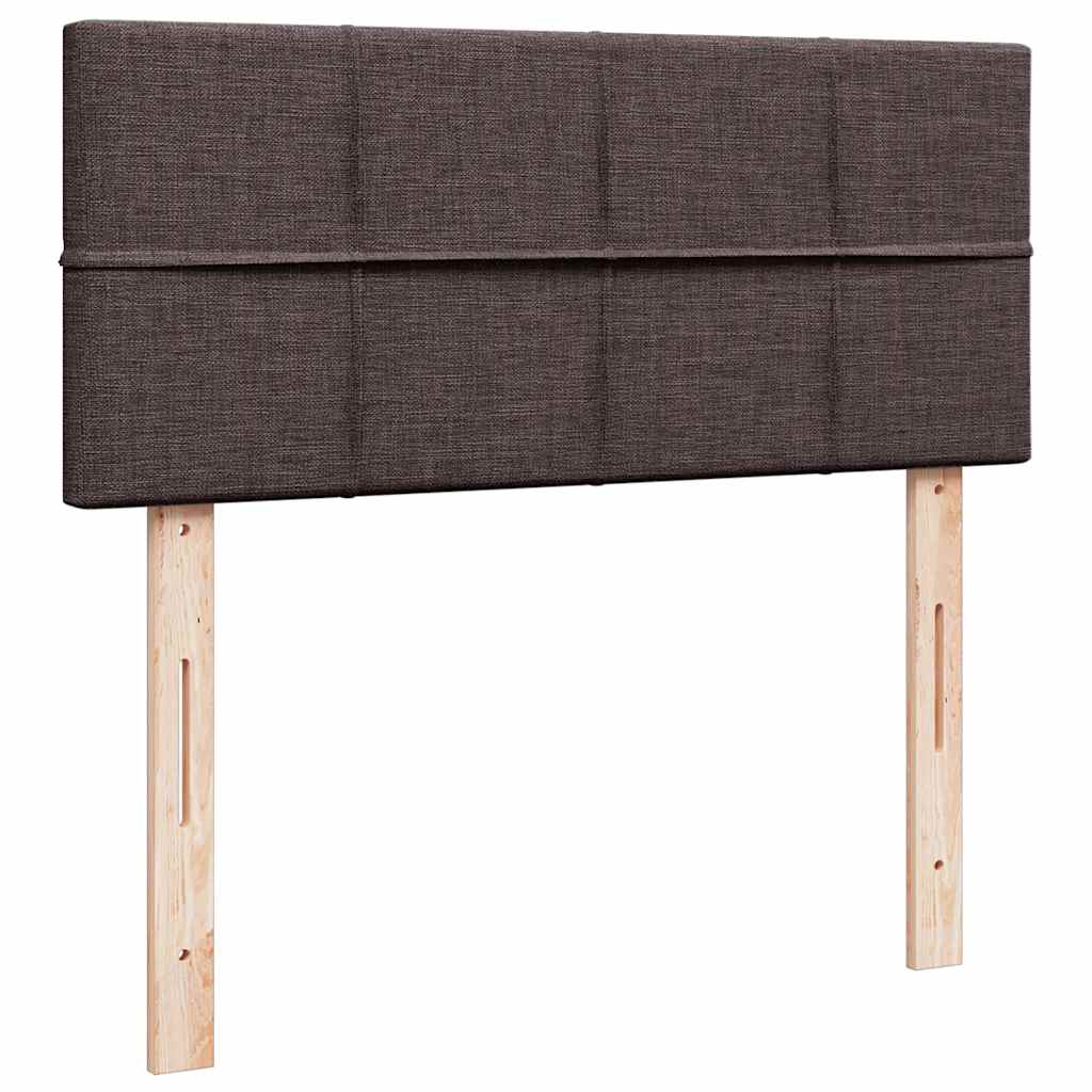 Boxspring met matras stof donkerbruin 120x200 cm – afbeelding 12