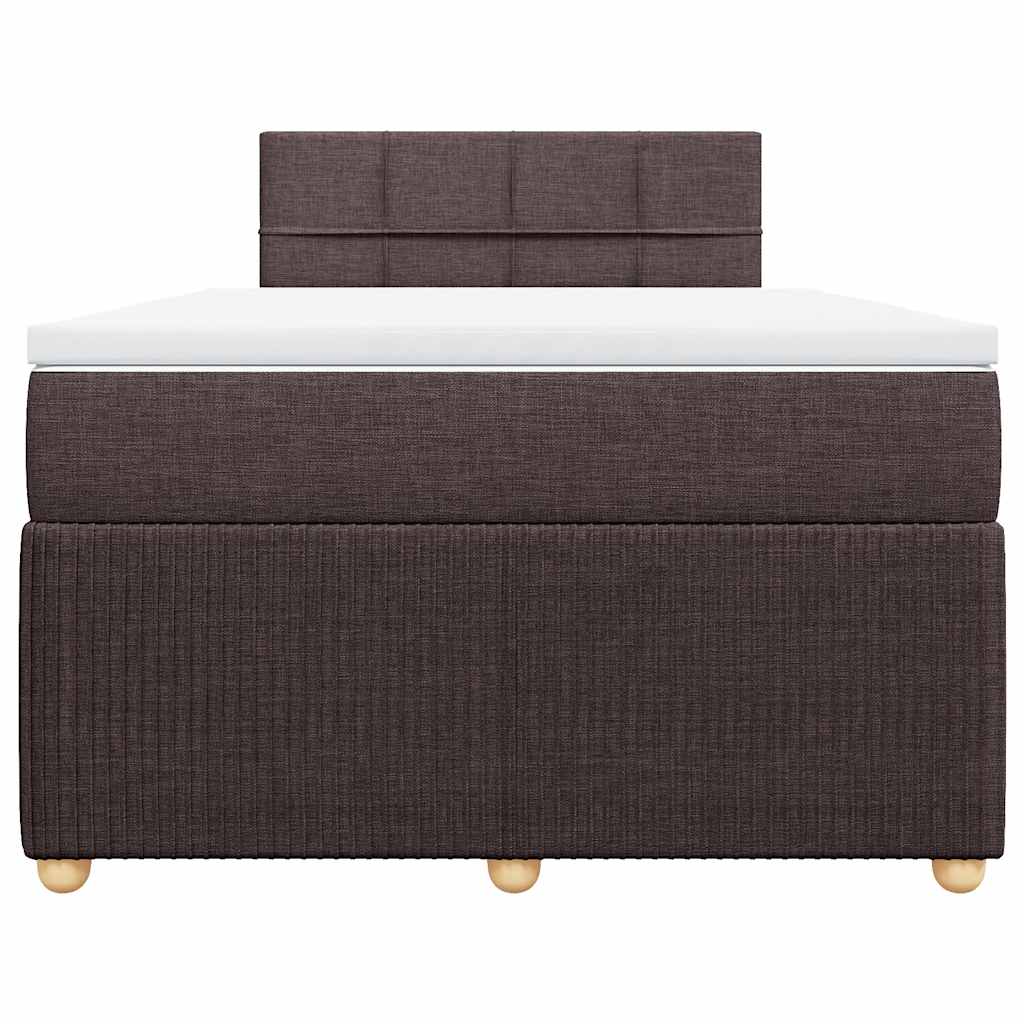 Boxspring met matras stof donkerbruin 120x200 cm – afbeelding 6