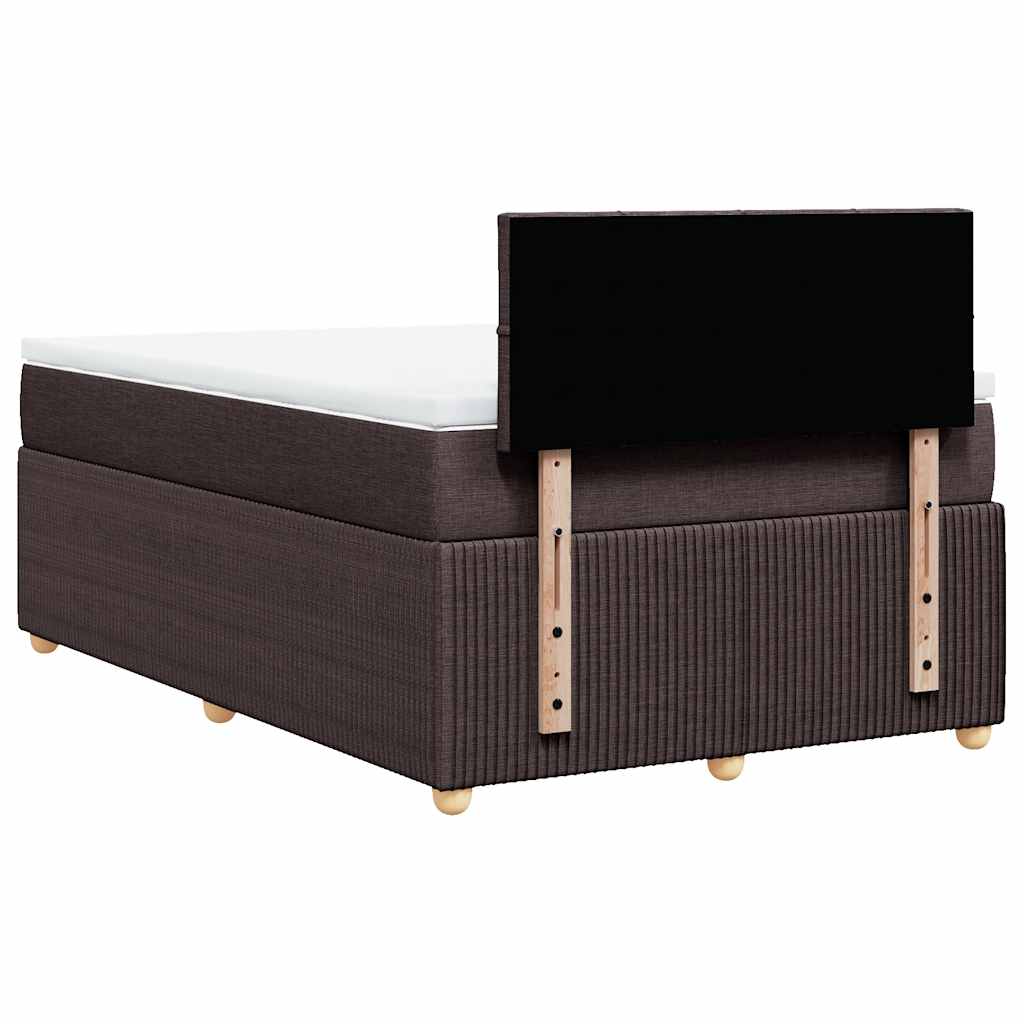 Boxspring met matras stof donkerbruin 120x200 cm – afbeelding 8