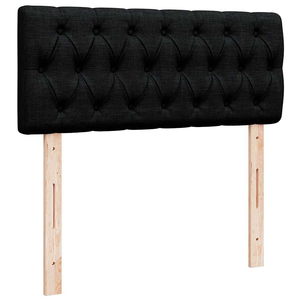Boxspring met matras stof zwart 120x200 cm – afbeelding 12