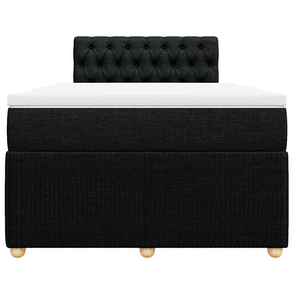 Boxspring met matras stof zwart 120x200 cm – afbeelding 6