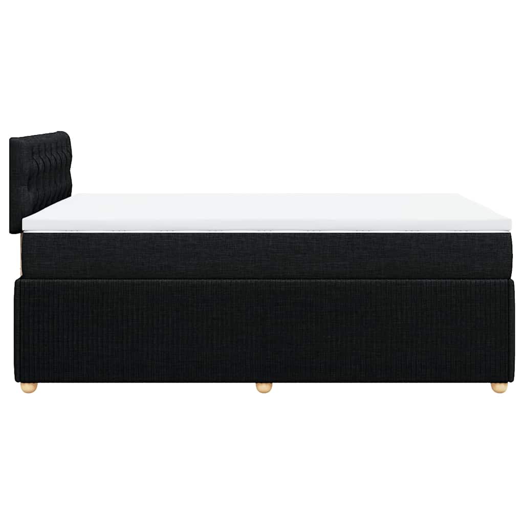 Boxspring met matras stof zwart 120x200 cm – afbeelding 7