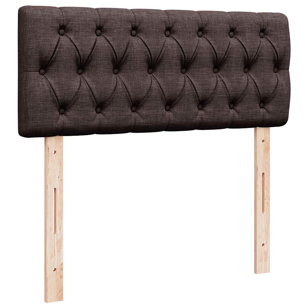 Boxspring met matras stof donkerbruin 120x200 cm – afbeelding 12