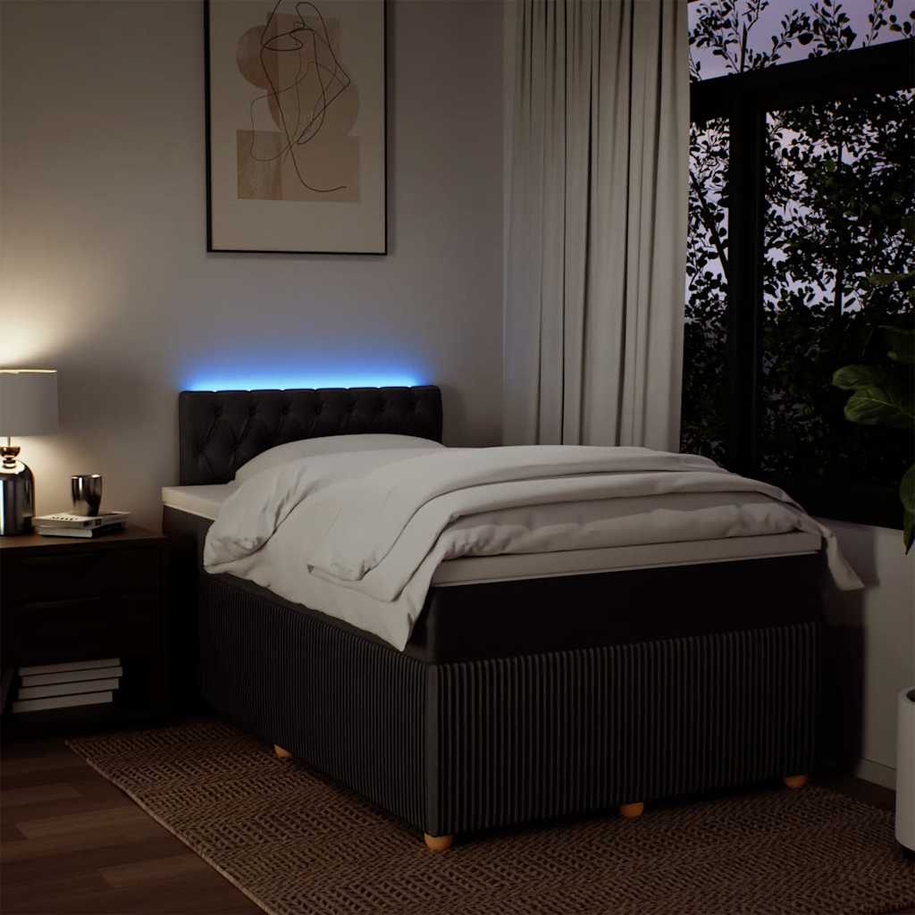 Boxspring met matras stof donkerbruin 120x200 cm – afbeelding 5