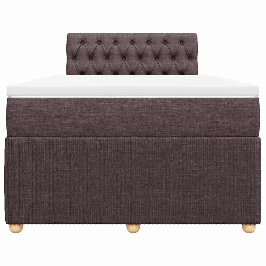Boxspring met matras stof donkerbruin 120x200 cm – afbeelding 6