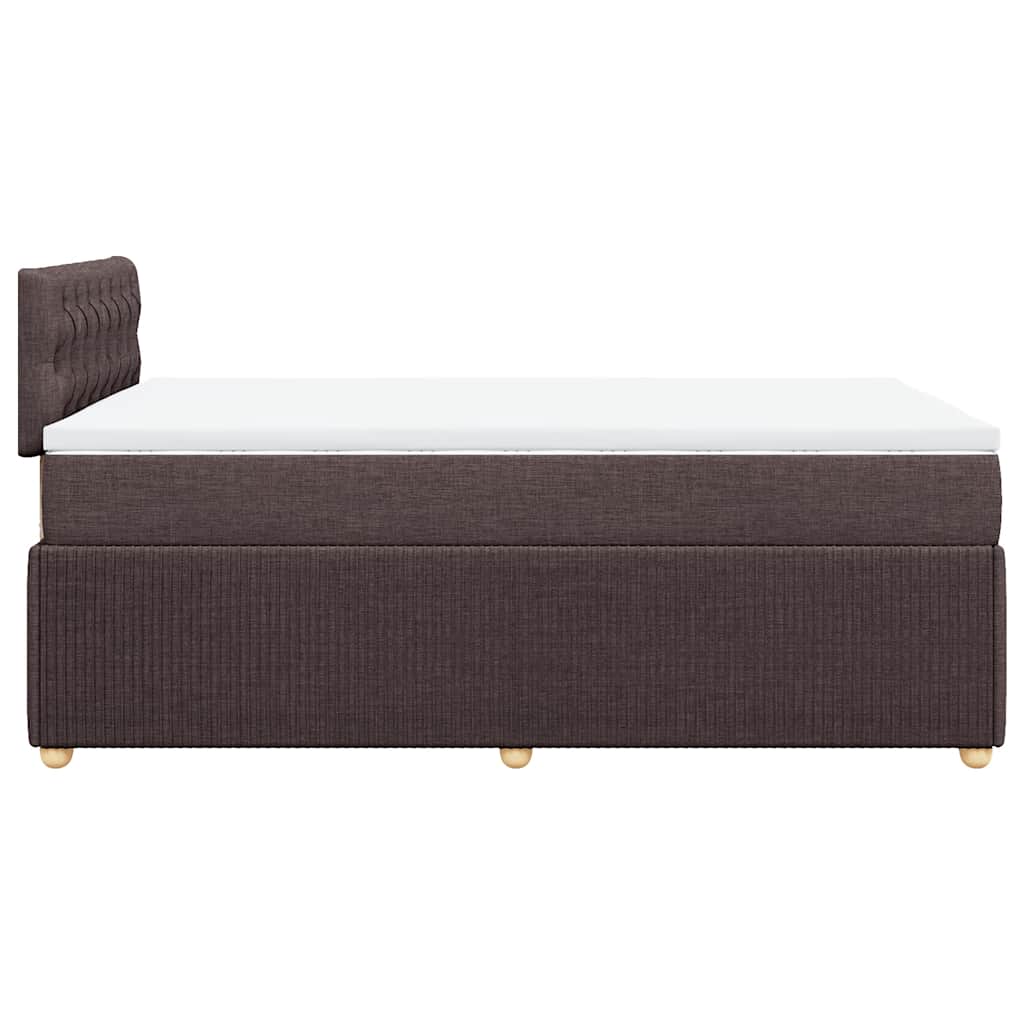 Boxspring met matras stof donkerbruin 120x200 cm – afbeelding 7