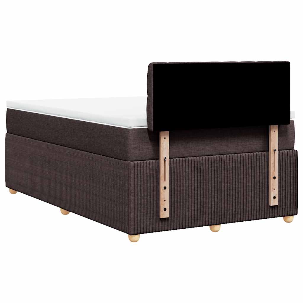 Boxspring met matras stof donkerbruin 120x200 cm – afbeelding 8