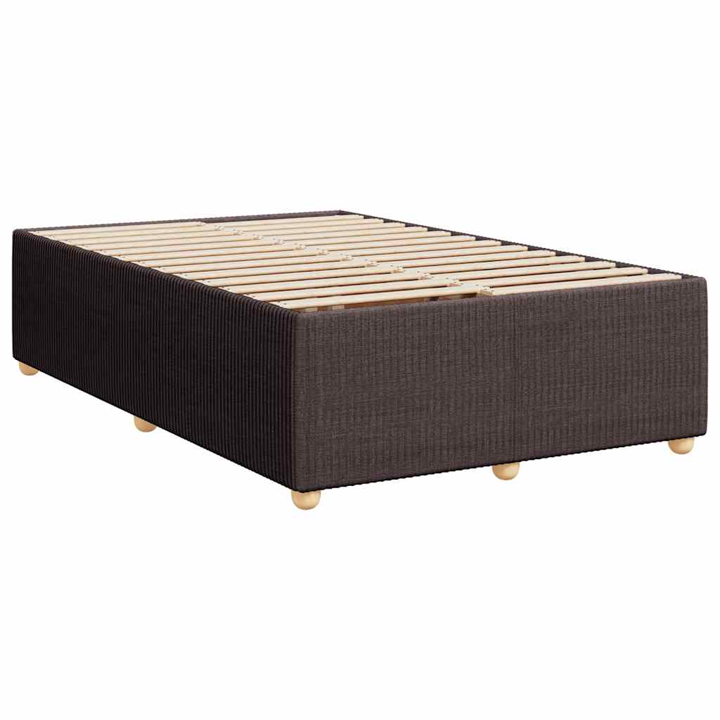 Boxspring met matras stof donkerbruin 120x200 cm – afbeelding 9