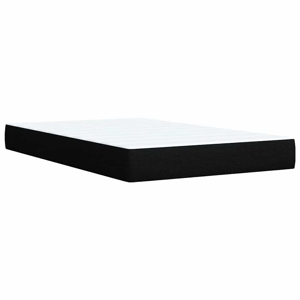 Boxspring met matras stof zwart 120x200 cm – afbeelding 10