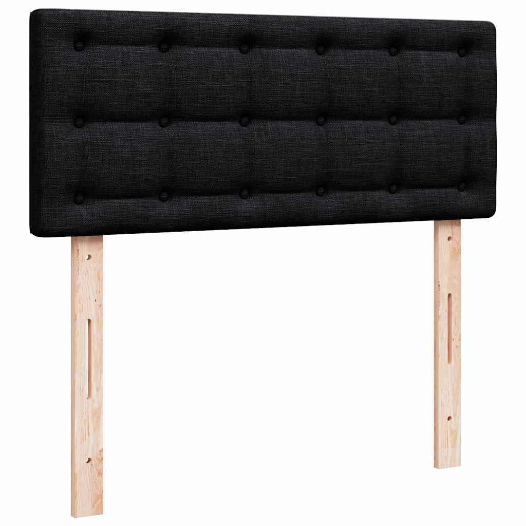 Boxspring met matras stof zwart 120x200 cm – afbeelding 12