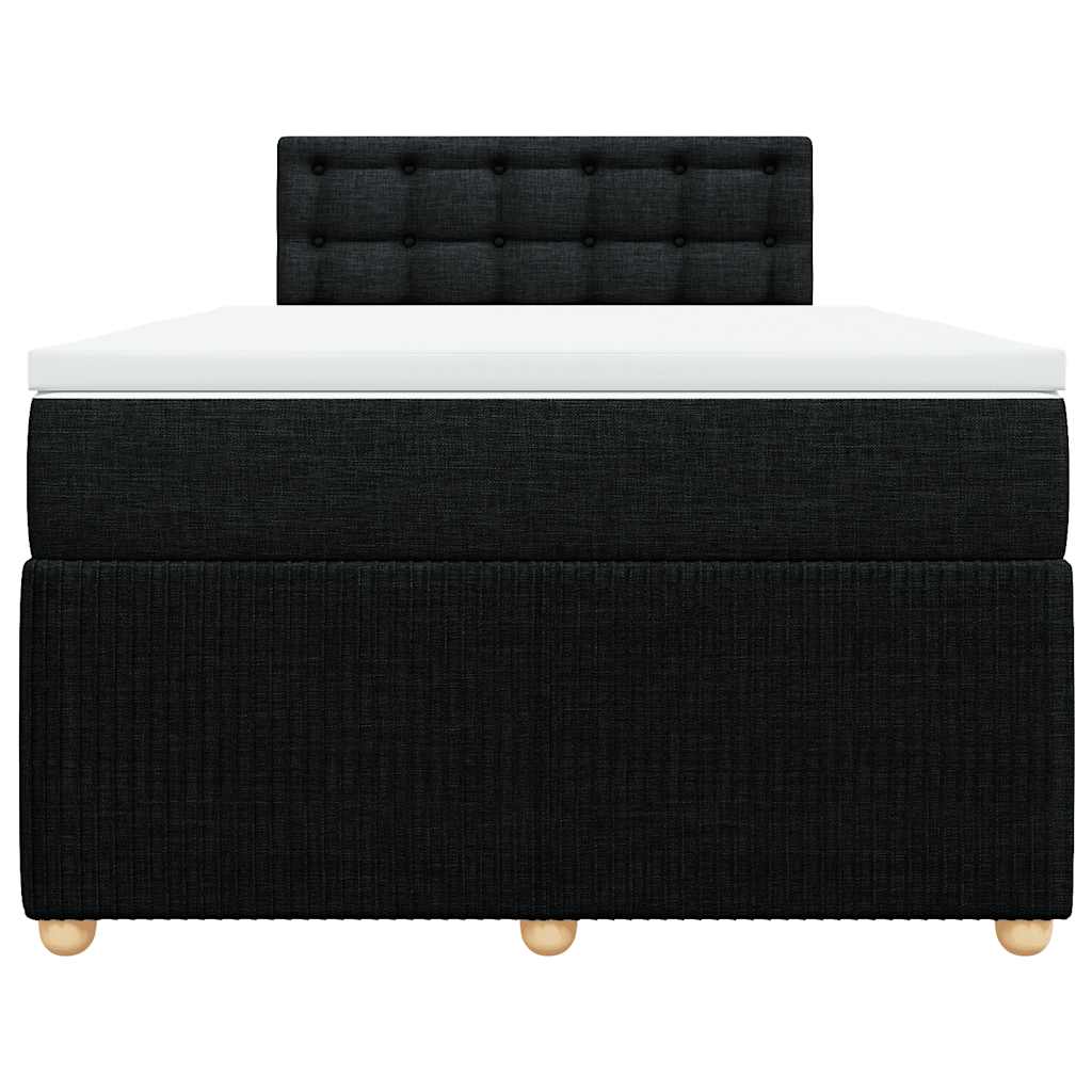 Boxspring met matras stof zwart 120x200 cm – afbeelding 6